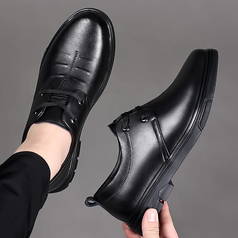 Men's leather shoes new leather breathable business casual men's shoes soft leather British fashion dad shoes