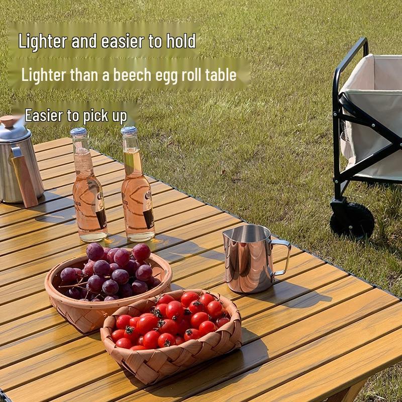 Lightweight Aluminum Folding Table and Chair Set for Outdoor Camping and Leisure Activities