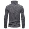 Autumn Winter Fleece Sweater Men Thicker Turtleneck Warm Pullover Slim Fit Man Clothes Luxury Brand Black Brown Jumpers Elastic