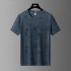 Half-sleeved Men's Fashionable Round Neck Ice Silk T-shirt Sports Casual Tops Men's Light And Breathable Fitness Large Size Short-sleeved