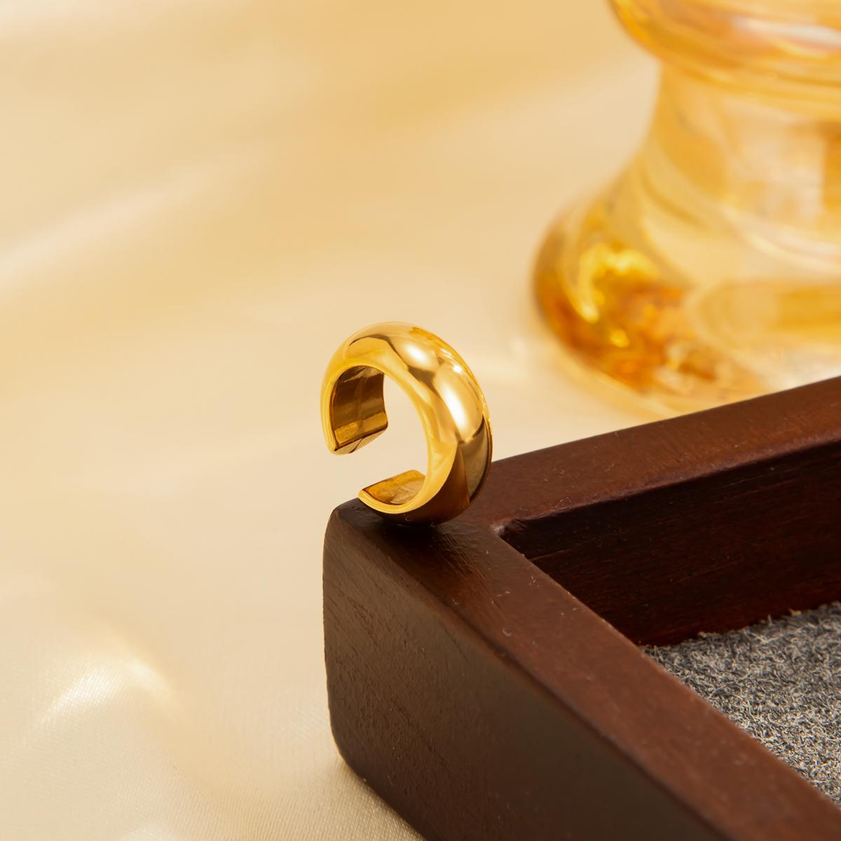 Ingemark Creative Smooth Stainless Steel Tassel Earrings Women Hip-Hop Round C-shaped Drop Earrings Hypoallergenic New Jewelry