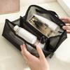 New Large Capacity Mesh Makeup Bag Transparent Wash Bag Travel Cosmetic Bags Women Handheld Makeup Pouch Travel Toiletry Bag