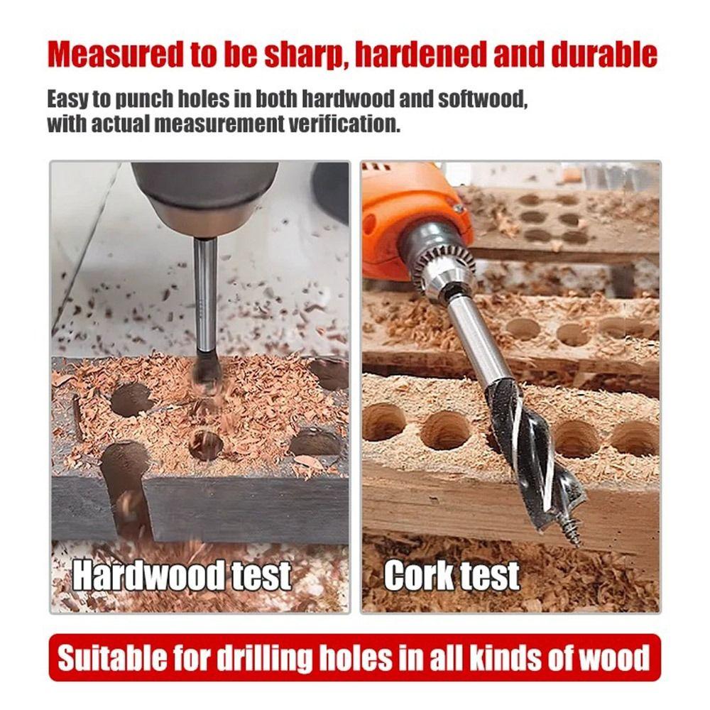 10mm-25mm Twist Drill Bit Set with Hex Shank Wood Fast Cut Auger Auger Drill Bit  Wood Cut