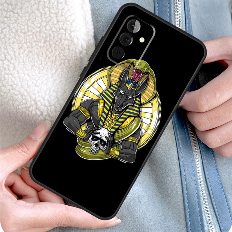 Egypt Nefertiti Anubis Ankh Phone Case For Samsung Galaxy A54 A34 A14 A15 A25 A35 A55 A53 A33 A13 A52 A32 A12 A51 A71