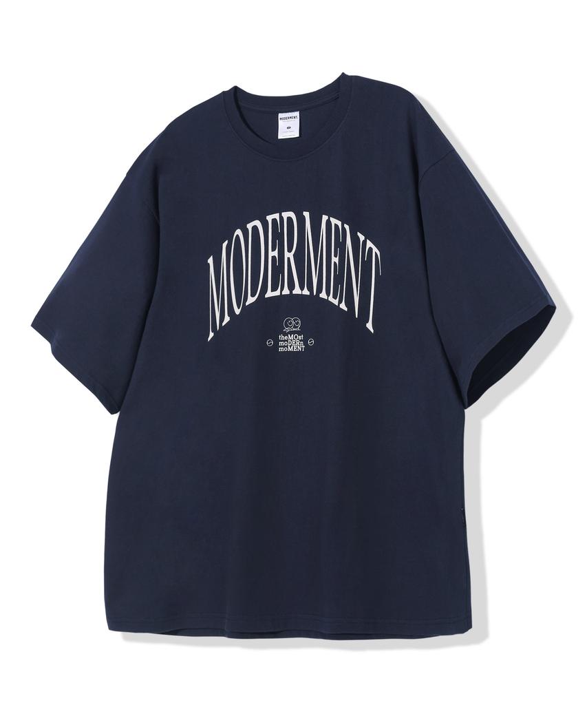 Modernoment Pin Logo Oversized Short Sleeve T-Shirt [Navy]