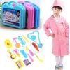 15pcs Suitcase Medical Toy Portable Plastic Doctor Learning Educational Toys Scientific Experimental Equipment for Boy Girl Gift