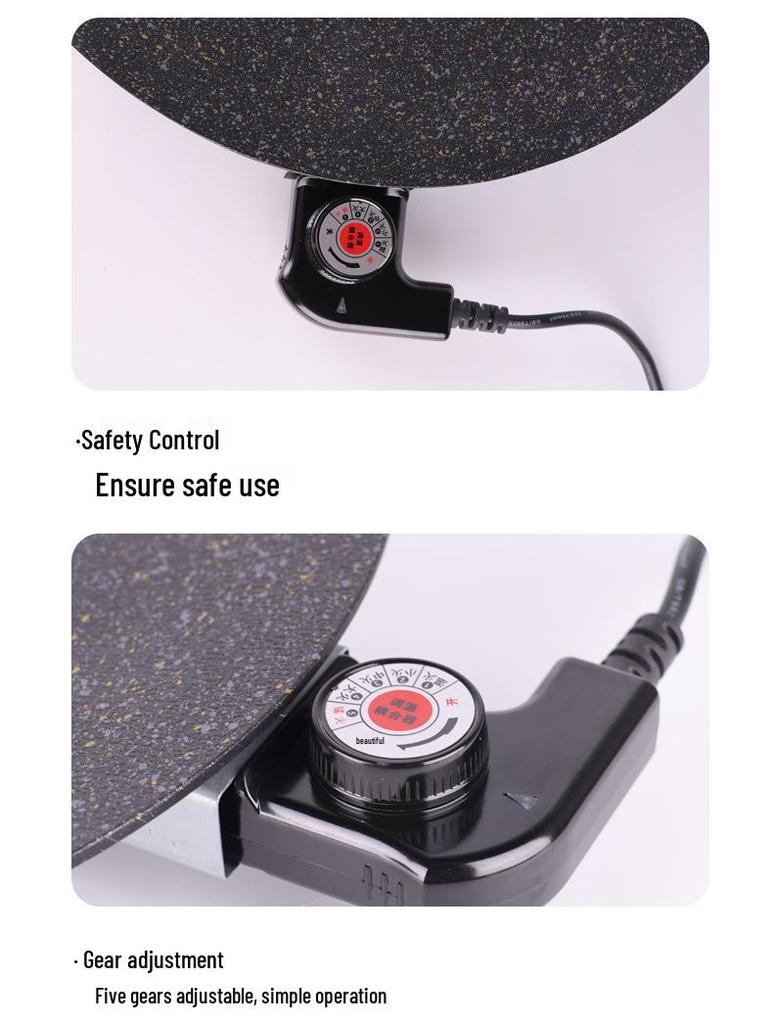 German Electric Multifunctional Griddle: Non-Stick Maifan Stone Pan for Indoor BBQ, Grilling, Frying, and Roasting