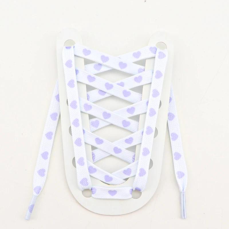 Flat Shoelace Love Heart Shoelaces for Sneakers Casual High Canvas Shoe Laces for AF1/AJ1 Women Men Shoestrings Shoes Accesories