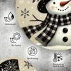 Snowman Christmas Sign. 7.8" Round Aluminum, Waterproof Decor for Home, Office or Coffee Shop.