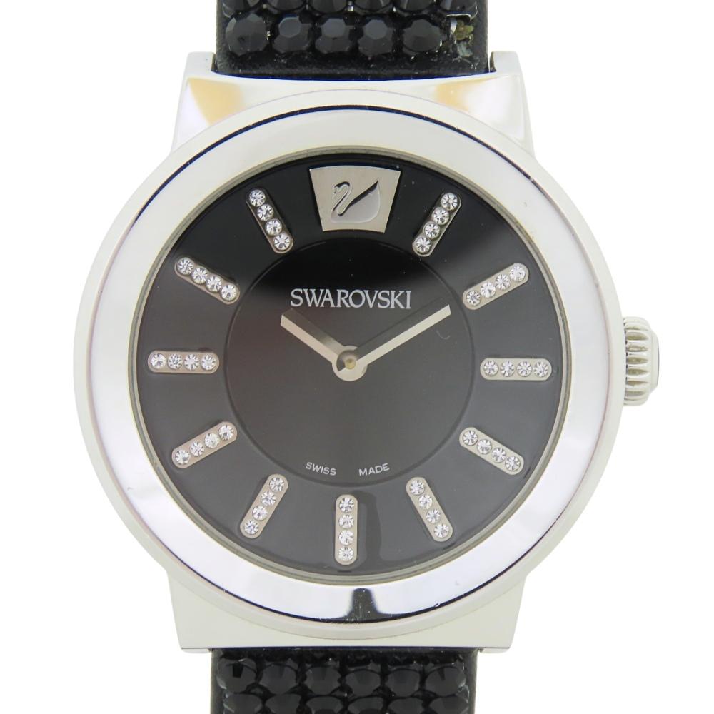 Used SWAROVSKI Watches Piazza Stainless Steel/Swarovski Silver black