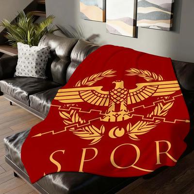 Fashion Print SPQR Blanket For Sofa Office Bed Plane Travel Sleep Read Relax Camping Soft And Warm
