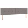 Box Spring Bed with Mattress and LED Lighting Taupe 200 x 200 cm Fabric