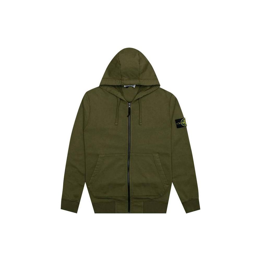 Stone Island Volledig Rits Hoodie Donkergroen Heren Tops 741564251-V0058 L