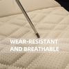 Car Seat Cover Front PU Leather Seat Covers, 2Pcs Universal Bottom Seat Covers for Cars, Anti-Slip, Storage Bags,Full Wrapping Edge Fits 95% of