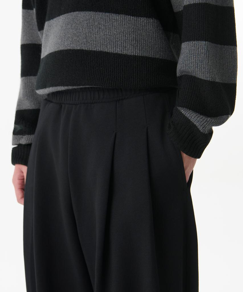 Musinsa Standard Double Knit Two-Tuck Wide Lounge Sweatpants [Black]