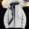 Spring and Autumn Jackets Men's and Women's New Windproof and Waterproof Tooling Jacket Multi-pocket Hooded Jacket Simple