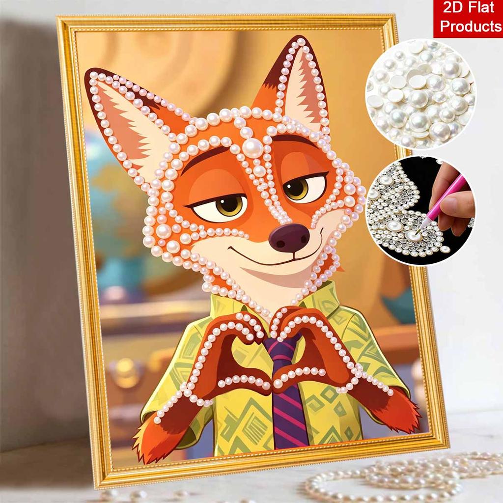 Disney Pearl Painting DIY Zootopia Nickelodeon Pearl Art Painting Pearl Gem Painting, Home Wall Decoration Crafts
