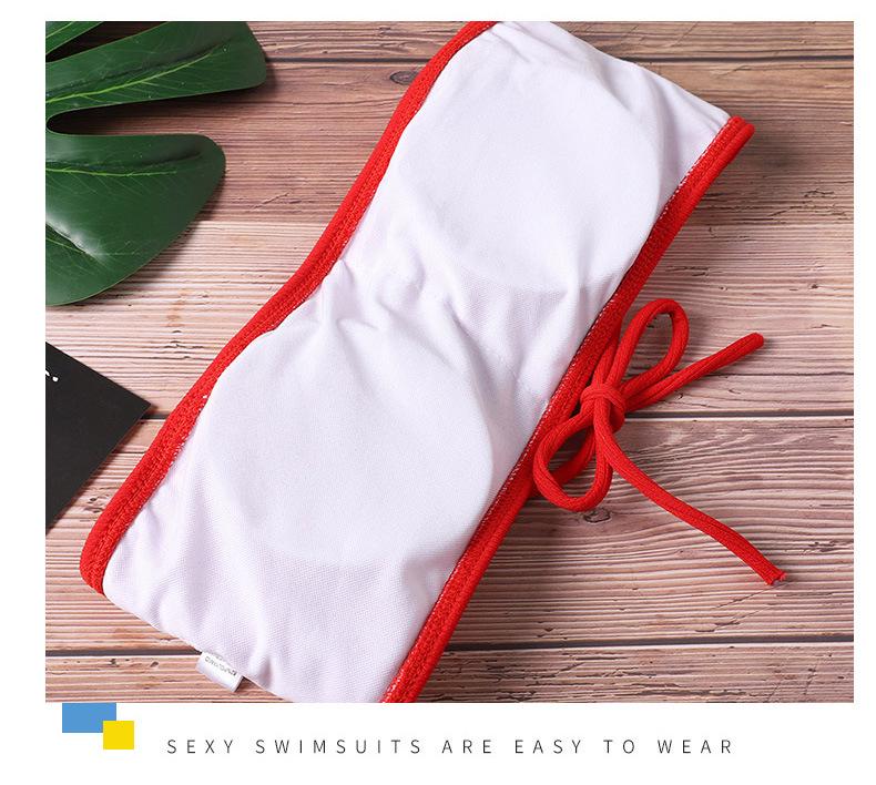 Costum de baie bikini sexy european și american, de culoare uni, pentru femei