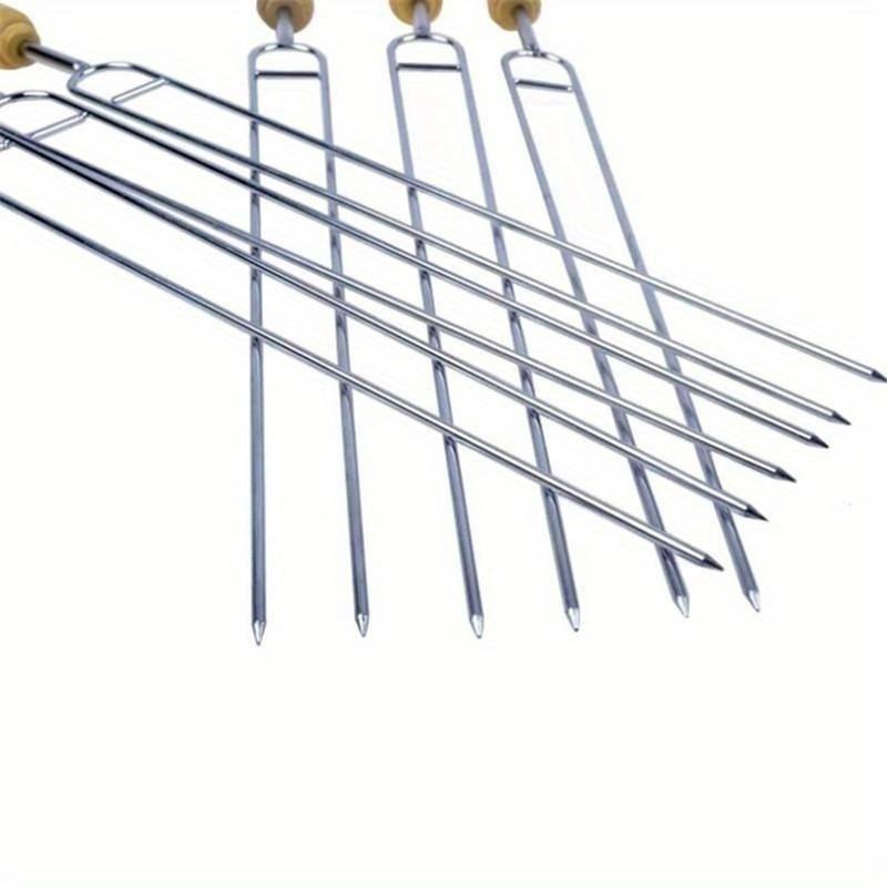 6 Teile/satz Grill Werkzeuge Edelstahl Fleisch Grill U Form Gabel Kochen Im Freien Mais Halter BBQ Gabel Werkzeug