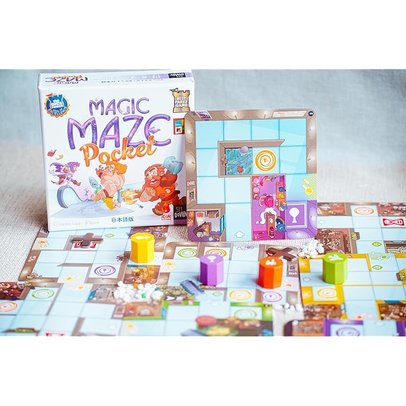 Shinka GAMES Magic Maze-Pocket Japanese Edition, Board Game, Party Game, Cooperative Game