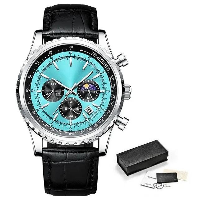 

New Mens Watches Top Brand Luxury Men Wrist Watch Leather Quartz Watch Sports Waterproof Male Clock Relogio Masculino+Box