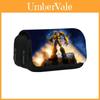 Transformers Pattern Double Layer Flip Cover Student Stationery Storage Pencil Bag For School Supplies And Storage
