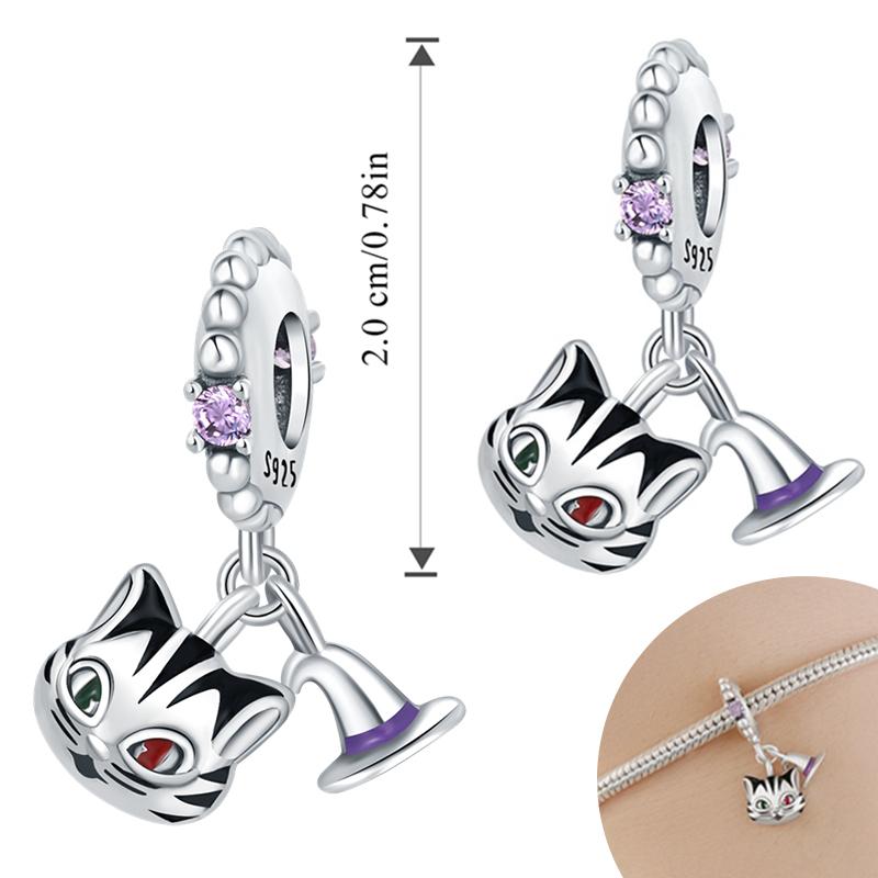 New Copper Halloween Skull Pumpkin Charm Bead Fit Original Pendant Bracelet Diy Halloween Holiday Decoration Souvenirs