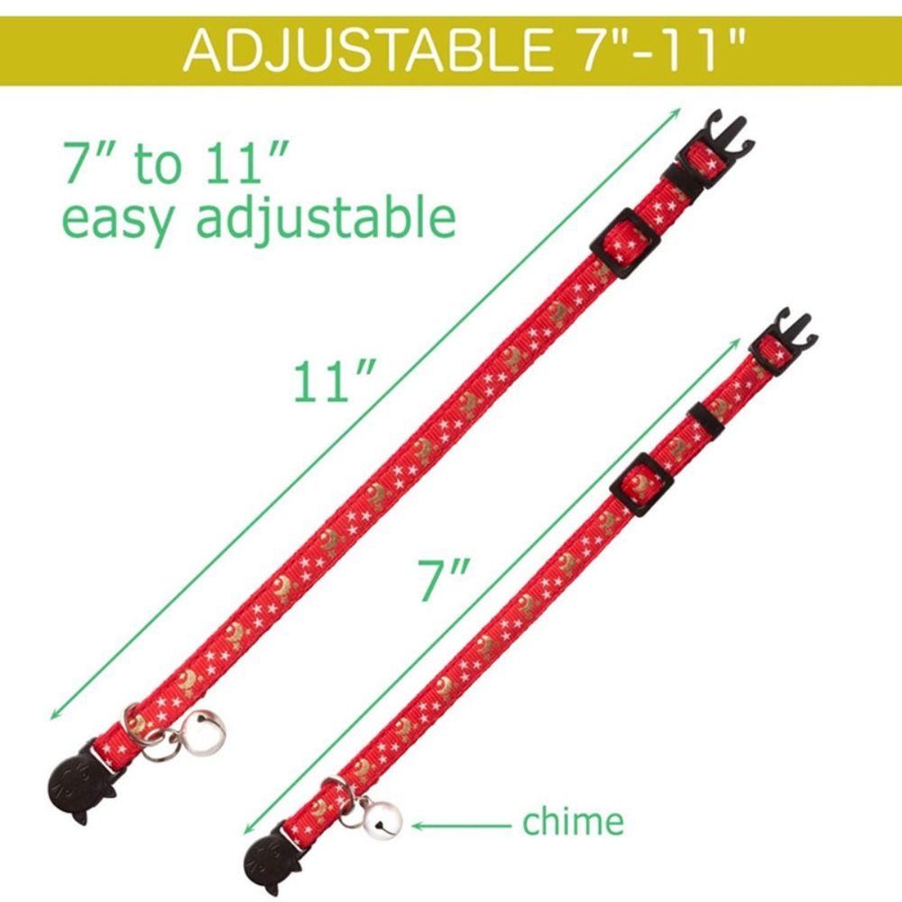 Cartoon Star Moon Pet Collar Adjustable Puppy Necklace for 4Pcs/Set Pet Accessories