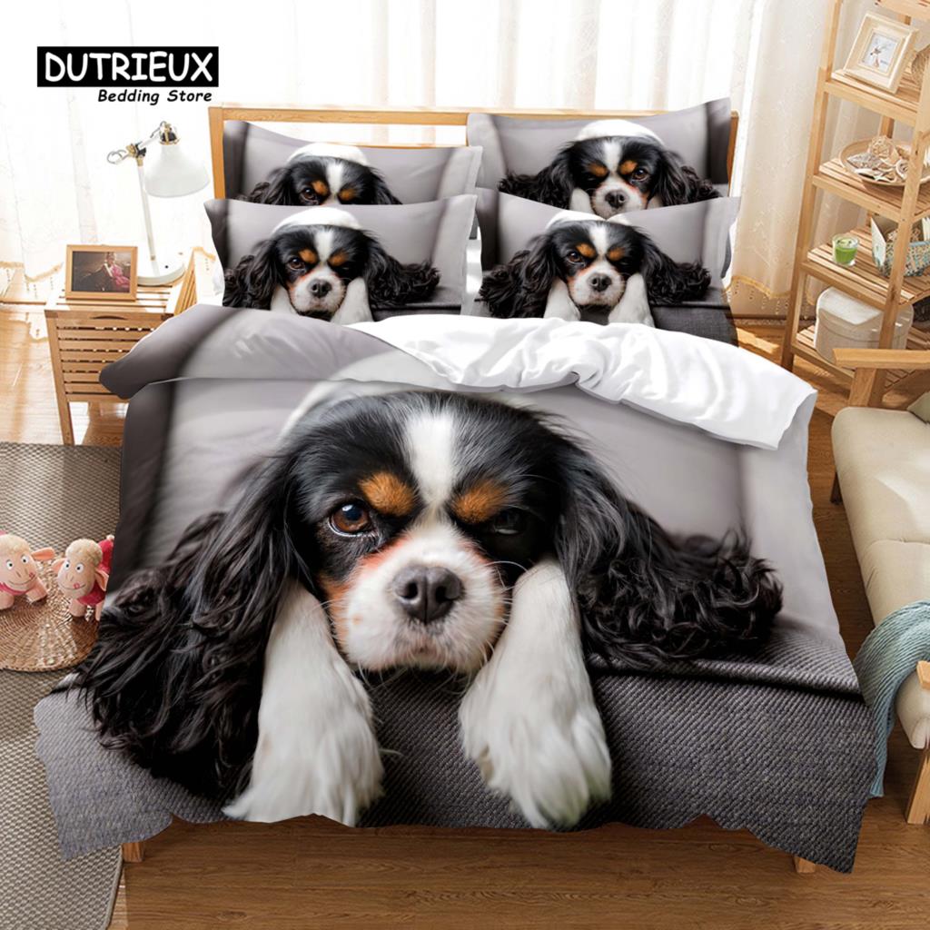 Siberian Husky Duvet Cover Set, Fashion Bedding Set, Soft Comfortable Breathable Duvet Cover, For Bedroom Guest Room Decor