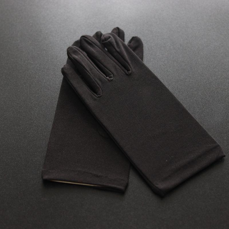 

Children s Primary School Students Dance Performance Short Elastic Gloves White Black Spandex Split Finger Light Board Adult Gloves Black All yards