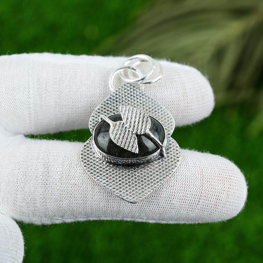 Birthday Gift For Her Natural Golden Pyrite Gemstone Pendant 925 Sterling Silver