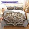 EmbossedAllianceTotem Pattern Bedding Quilt Set Quilt Cover Pillowcase Home Decoration Birthday Gift (1 * duvet cover + 2 * pillowcase, without core)