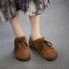Johnature Vintage Rindsleder Vielseitige Loafer mit weicher Sohle Leichte flache Schuhe für Pendlerinnen