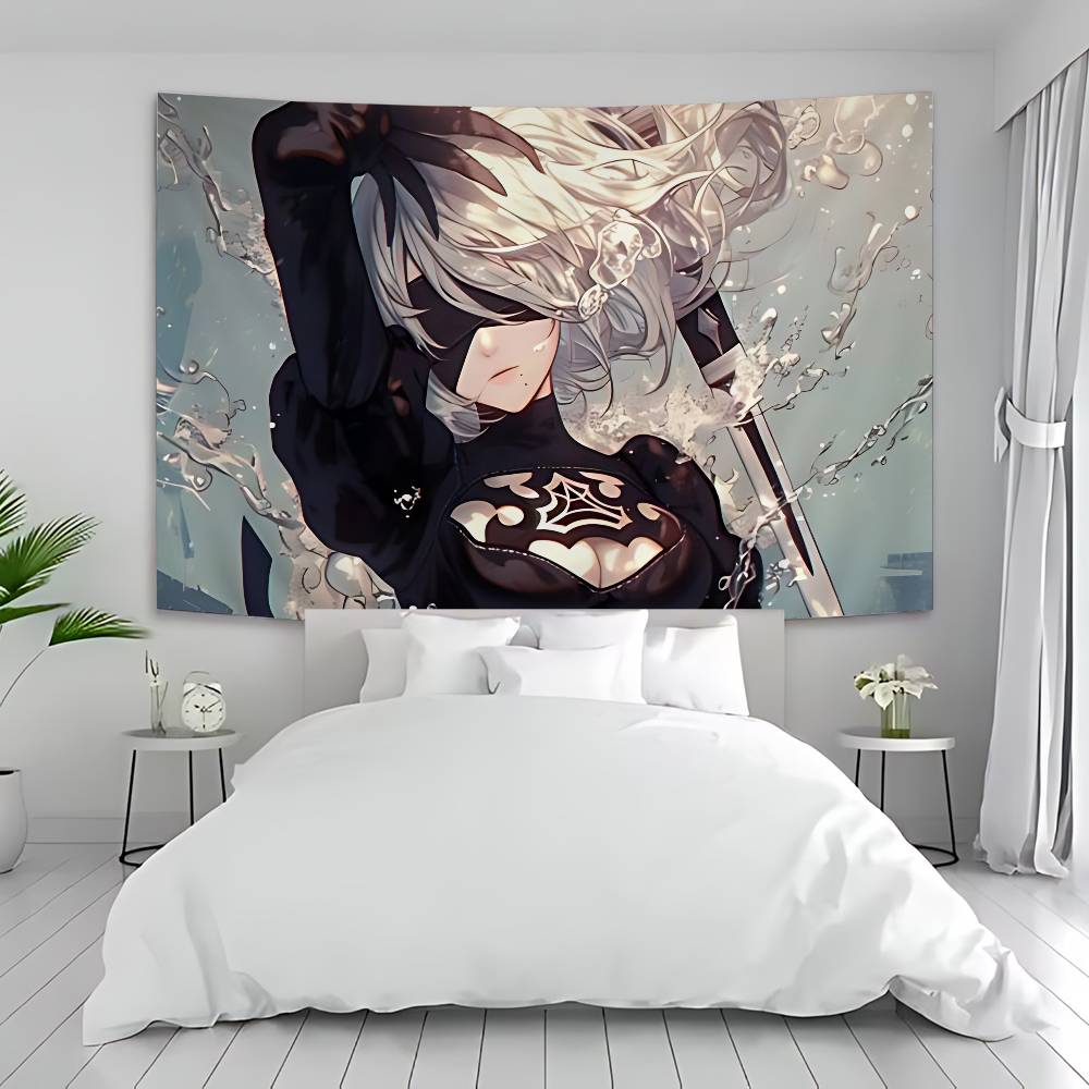 Game Nier Automata Printed Large Wall Tapestry Indian Buddha Wall Decoration Witchcraft Bohemian Hippie Wall Art Decor
