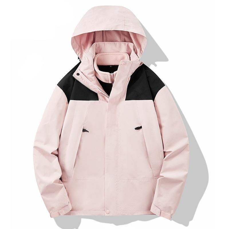 Autumn Hooded Outwear Windproof Coats Man Women Loose Zipper Drawstring Casual Coats Trendy Mountaineering Clothes