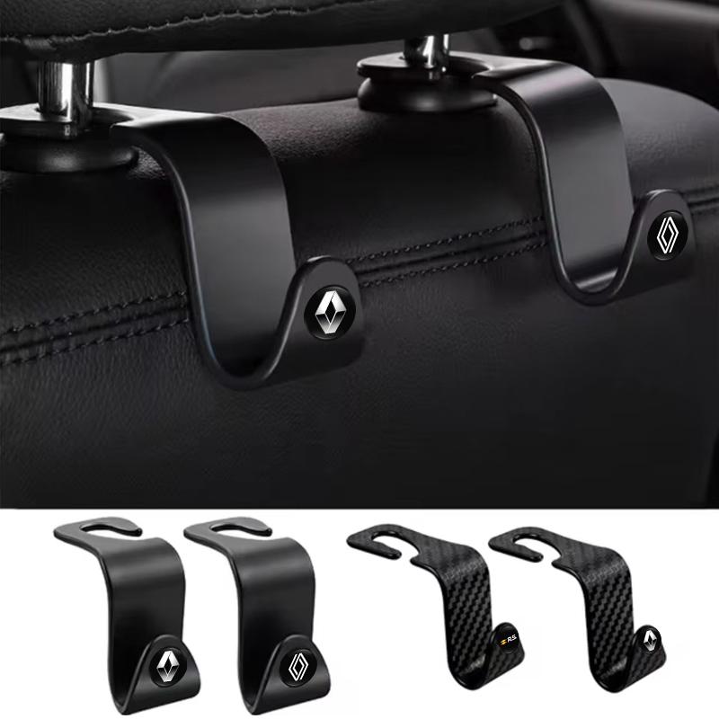 2Pcs Portable Car Seat Back Hooks Accessories For Renault Megane 2 3 4 Twingo Clio Talisman Captur Kwid Scenic GT Duster Koleo XX2