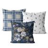 American Blue Retro Cotton Linen Single-sided Pillow Case Sofa Living Room Bedroom Cushion Pillow Home Waist Pillow