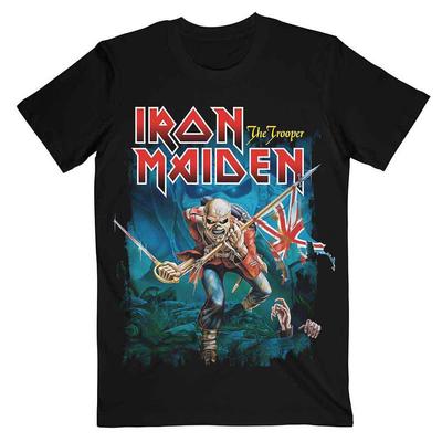 Tricou pentru bărbați Iron Maiden Trooper Eddie Eyes Negru