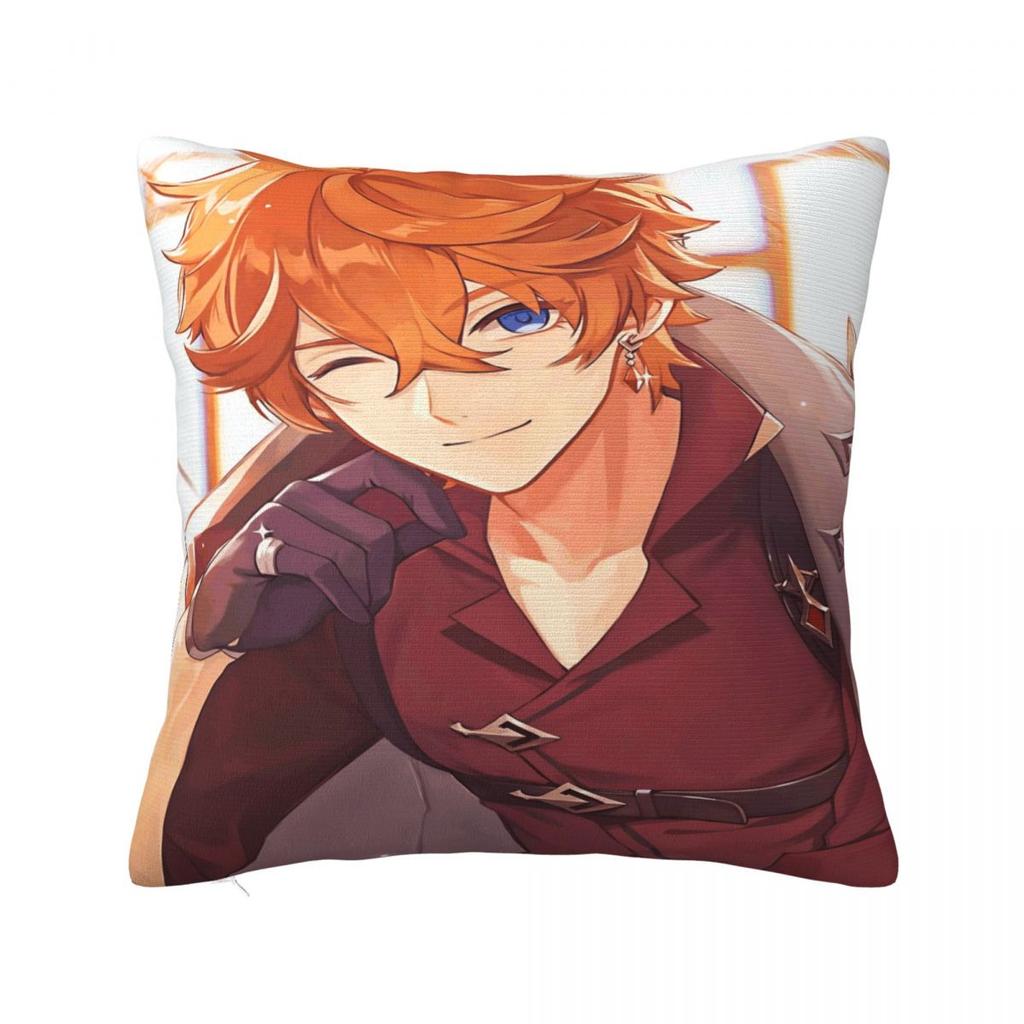Pillow Cover Anime Genshin Impact Hu Tao Chrismas Game Cushion Cover Morden Pillow Case For Wedding Party Home Decor Pillowcases
