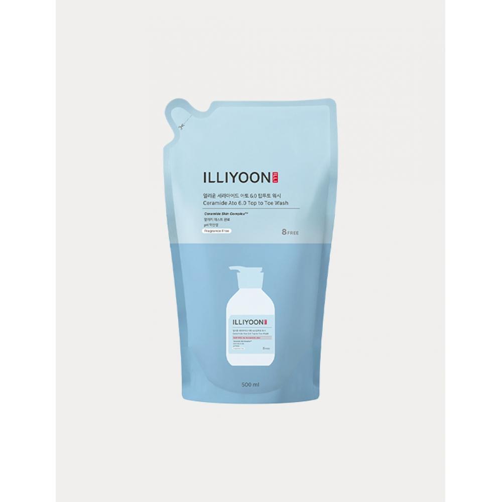 Illyun Ceramide AtTo 6.0 Top To Toe Wash Fragrance Free Refill 500ml