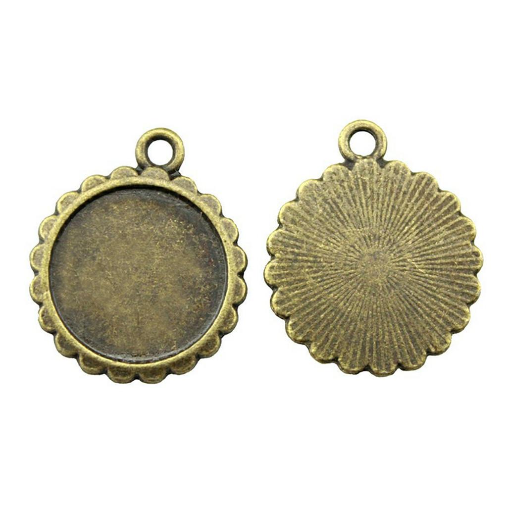 Accessories Parts Fit Round 16Mm Glass Cabochon Base Setting Tray Minimalist Jewelry Components QA017