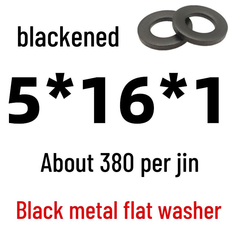 Thickened Black Iron Flat Washer for Screws, Non-standard Round Design