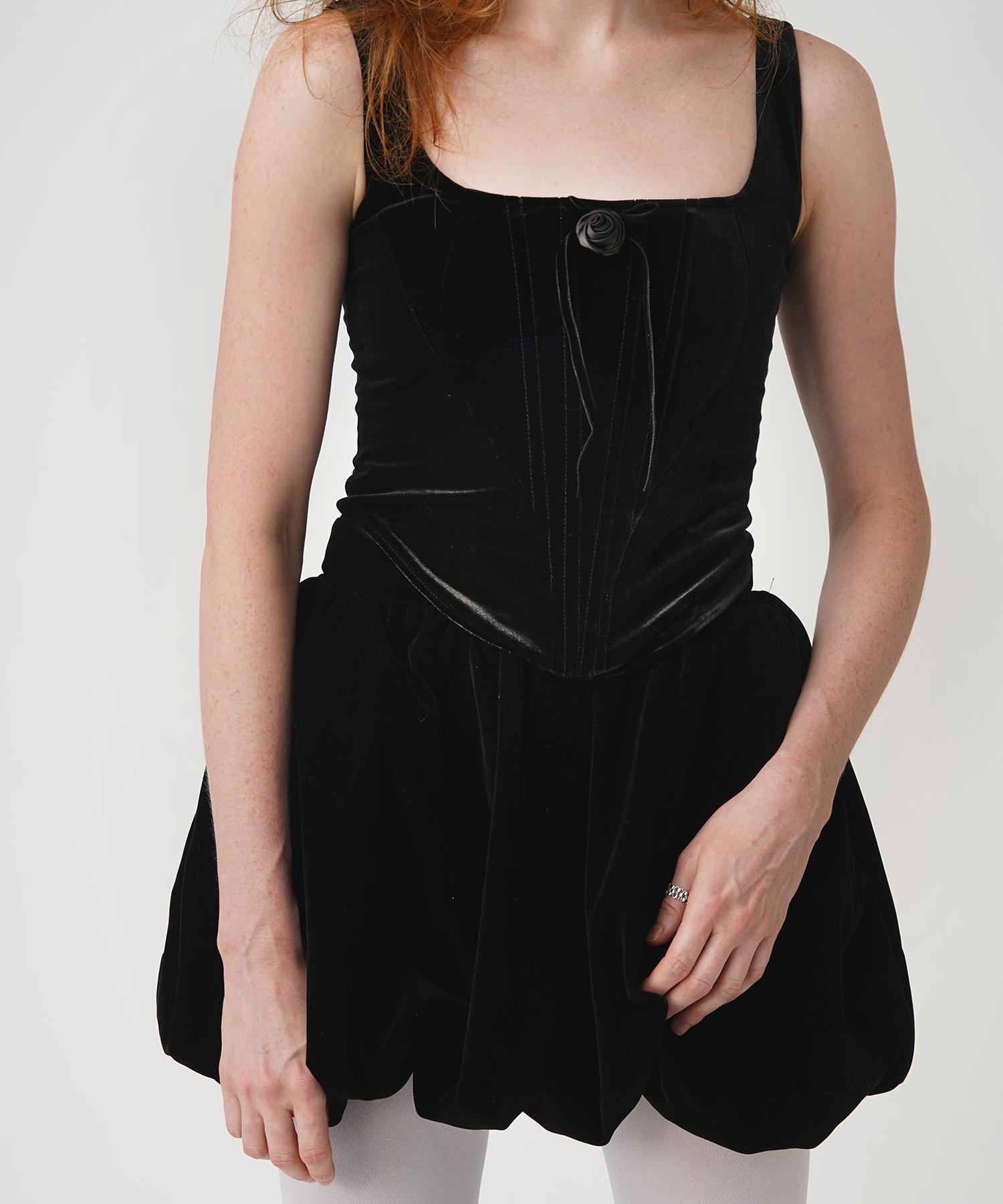 Jemeta Night Rose Velvet Corset Xs