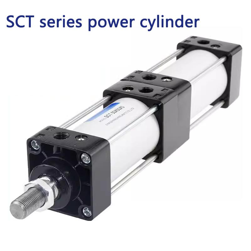 SCT Multiplier Pneumatic Cylinder SCT 50/63/80/100/125 Standard Adjustable Stroke Multi Position High Thrust