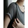 Demana Fresh Cloud Cotton Embroidered Crew Neck Short Sleeve T-Shirt