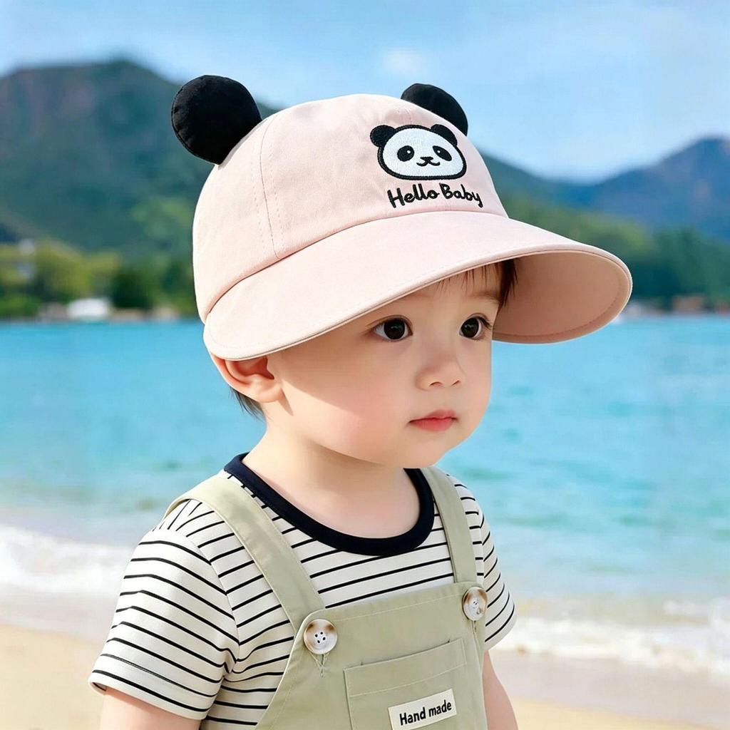 Kids' Summer Breathable Sun Hat: Cute Baby Girls' Bucket Hat with Mesh and UV Protection