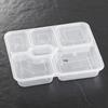Ronghe Transparent Six-Grid Disposable PP Lunch Box