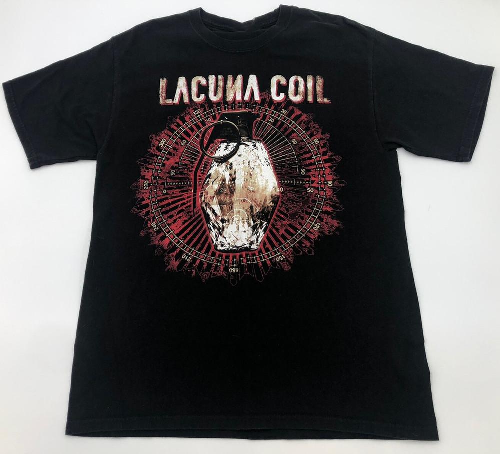 LACUNA COIL Band Album Heavy Cotton Black All Size T Shirt For Men TT301 Unisex T-Shirt XXL