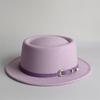 Vintage Pork Pie Hat For Men Wide Brim Felt Black Fedora Church Jazz Ribbon Trilby Panama Gangsters Caps Gentleman'S Style