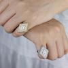 High Quality  New Women Jewelry Open Adjusted Size #4.5 Geometric Pinky Ring